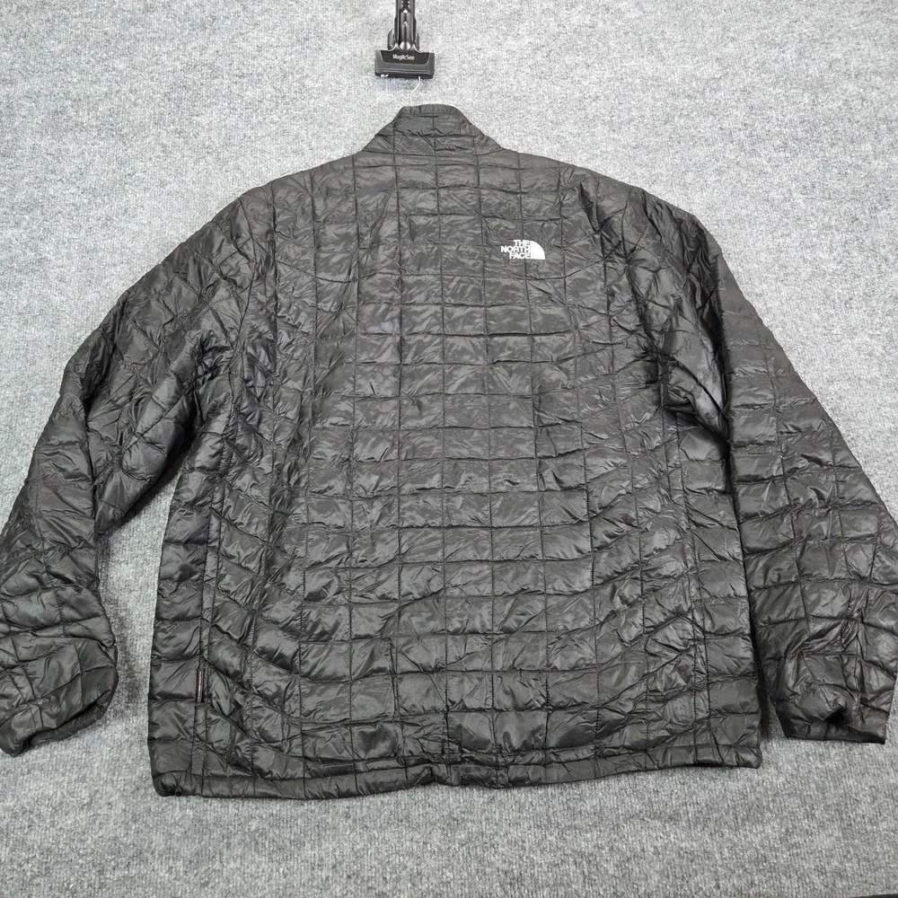 North Face Jacket Mens Sz XL Black Thermoball Eco Quilted Puffer Full Zip Winter